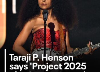 #Project2025 began trending on Google moments after actress Taraji P. Henson urged guests at the 2024 BET Awards to look it up, educate themselves on it and vote. (Source: 2039 Media)