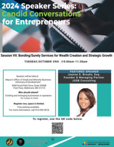 2024 Speaker Series: Candid Conversations for Entrepreneurs –Session VII: Bonding/Surety Services for Wealth Creation and Strategic Growth 2024 Speaker Series: Candid Conversations for Entrepreneurs –Session VII: Bonding/Surety Services for Wealth Creation and Strategic Growth