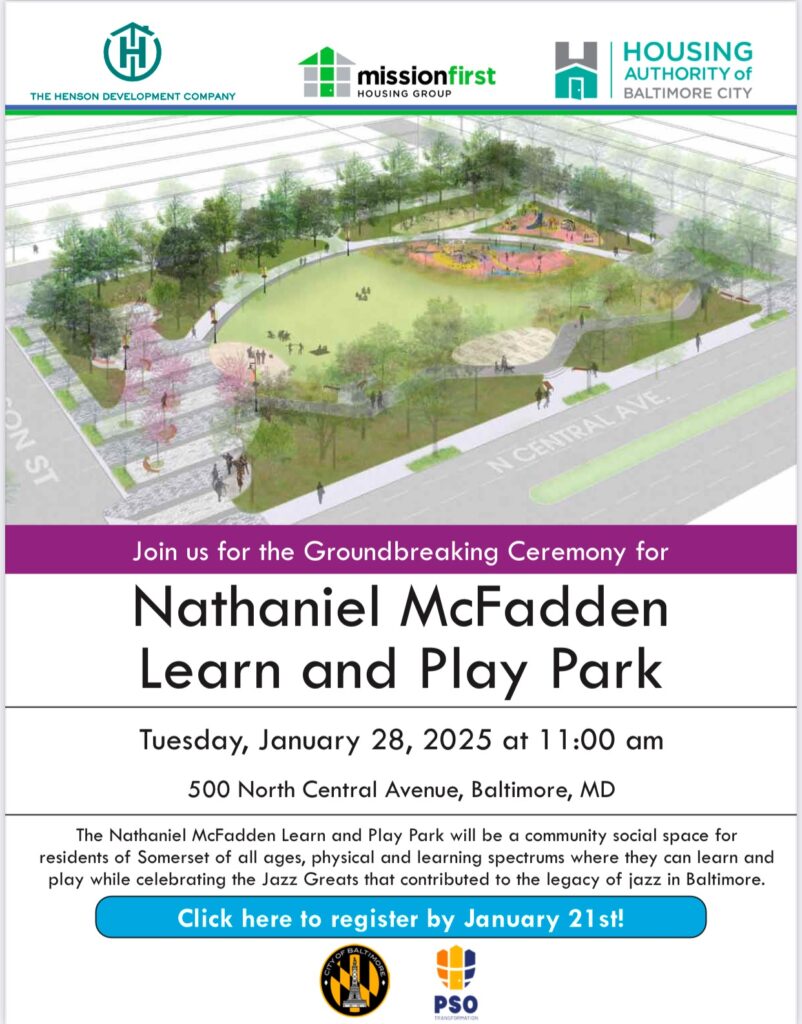 Groundbreaking for Senator McFadden Park, Jan. 28th