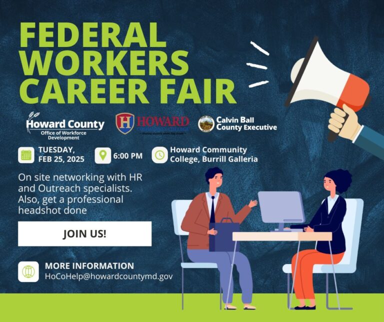 Howard County: Federal Workers CAREER FAIR, Feb. 25th