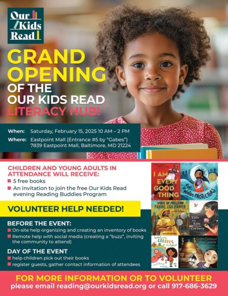 GRAND OPENING of Our Kids Read Literacy Hub, Feb. 15th