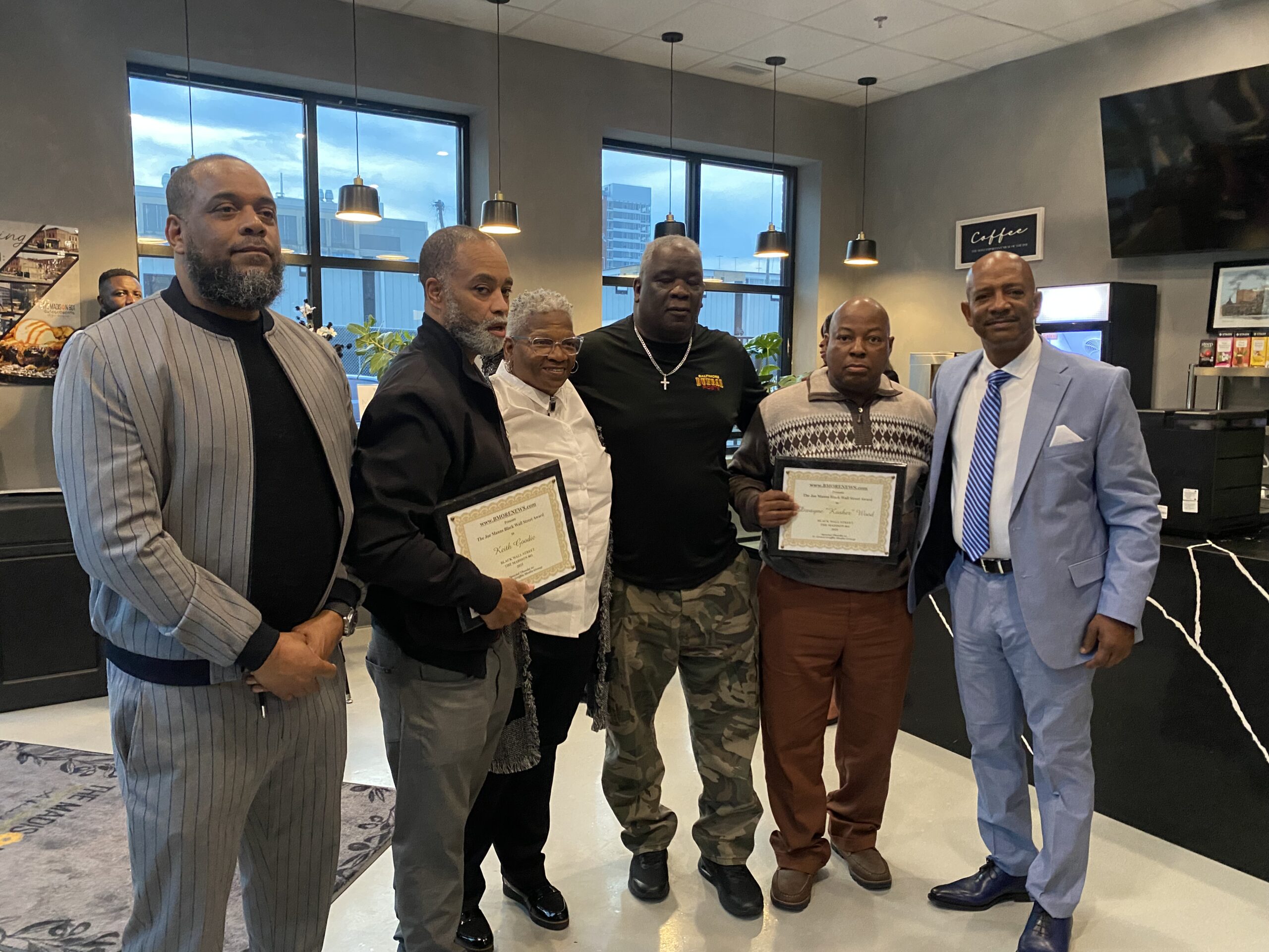 Shareef, Keith Goodie, Cynthia Brooks, Greg Branch, Dwayne "Kosher" Wood, and Doni Glover.