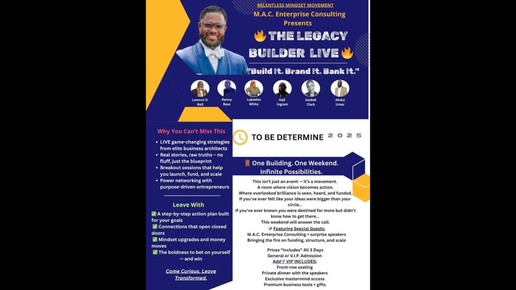 Emmy-nominated Doni Glover Show: The Legacy Builder LIVE Emmy-nominated Doni Glover Show: The Legacy Builder LIVE