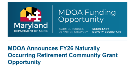 MDOA Announces FY26 Naturally Occurring Retirement Community Grant Opportunity
