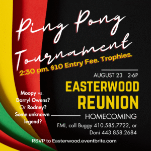 🏓 Table Tennis Throwdown – Easterwood Edition: Aug. 23rd, 2:30 pm