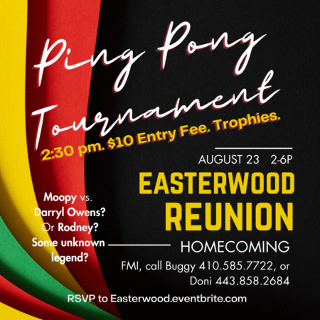 🏓 Table Tennis Throwdown – Easterwood Edition: Aug. 23rd, 2:30 pm