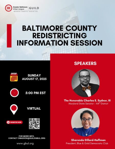  GBUL: Upcoming Virtual Event: Baltimore County Redistricting, Aug. 17th