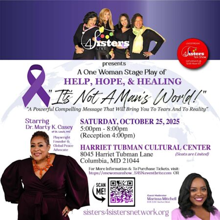 “It’s Not A Man’s World!” One-Woman Stage Play Brings Message of Healing to Columbia “It’s Not A Man’s World!” One-Woman Stage Play Brings Message of Healing to Columbia