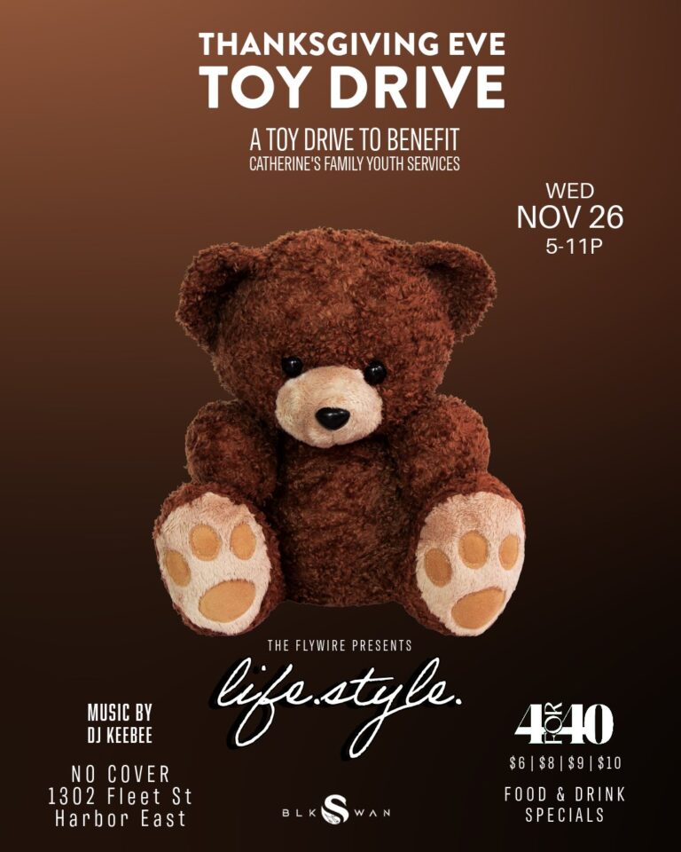 Join The Flywire on Thanksgiving Eve and bring a TOY 