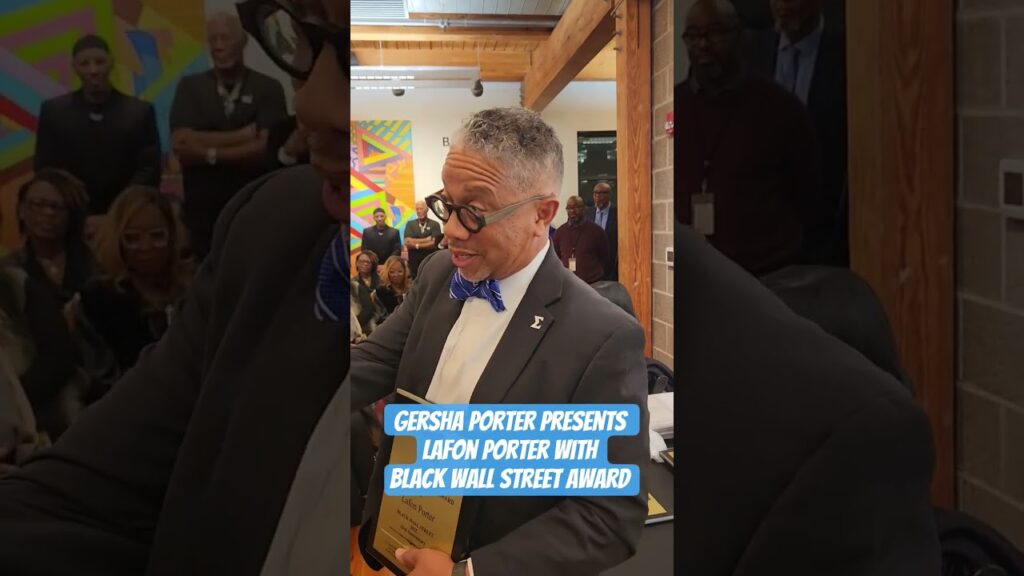 Look at the Love: Lafon Porter presented with Joe Manns Black Wall Street Award