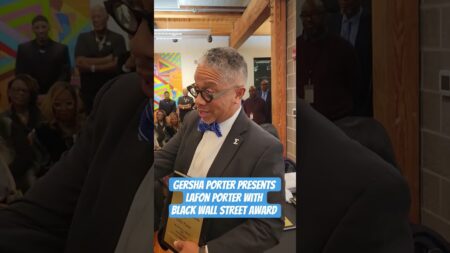 Look at the Love: Lafon Porter presented with Joe Manns Black Wall Street Award