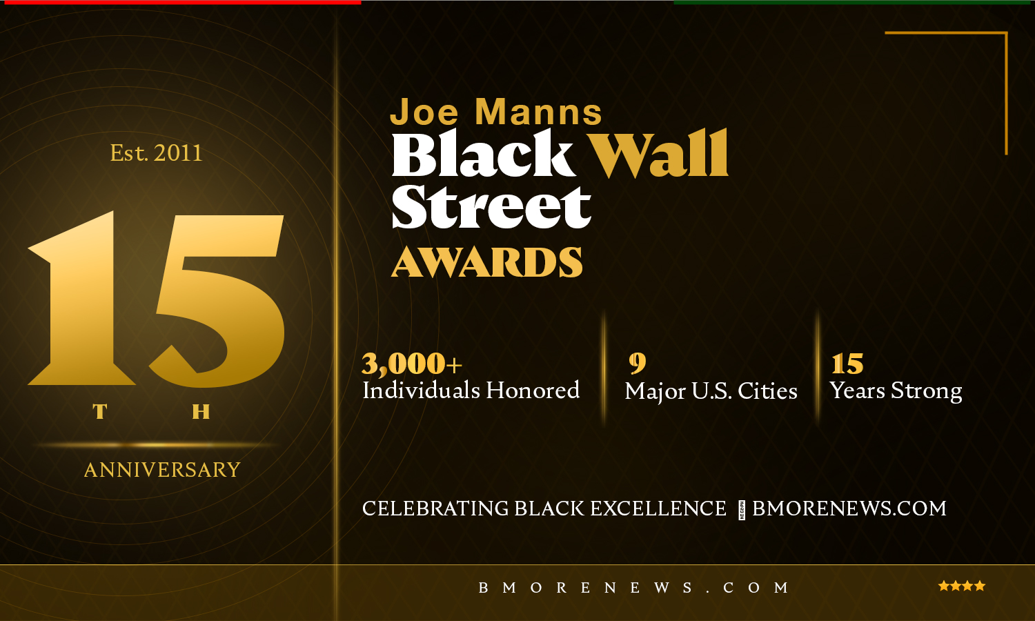 15 Years of Excellence: The Joe Manns Black Wall Street Awards Celebrates a Legacy of Impact (2011–2026)