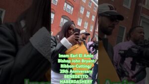 Imam and Bishop bless new location of Benedetto Haberdashery at 119 W Mulberry Street in Baltimore
