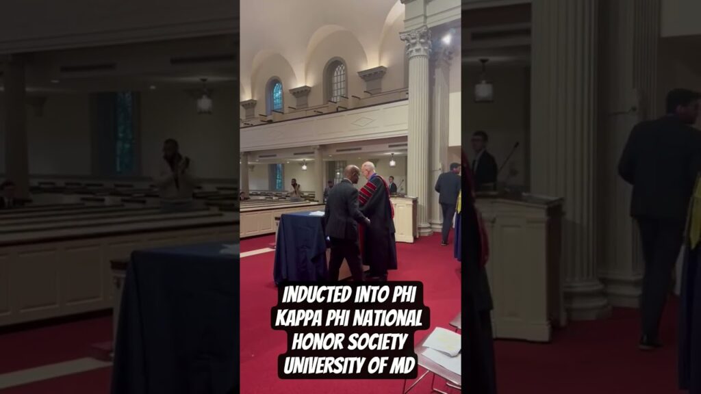 Phi Kappa Phi National Honor Society at the University of Maryland