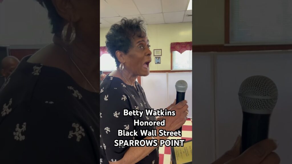 Betty Watkins is a Turner Station leader recognized with a Joe Manns Black Wall Street Award.