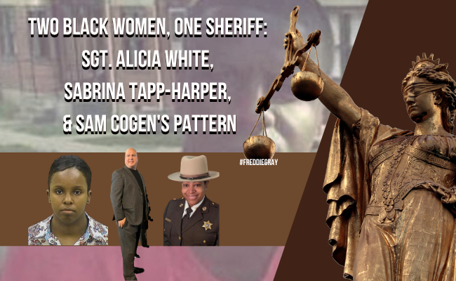 Two Black Women, One Sheriff: Sgt. Alicia White, Sabrina Tapp-Harper, and Sam Cogen’s Pattern