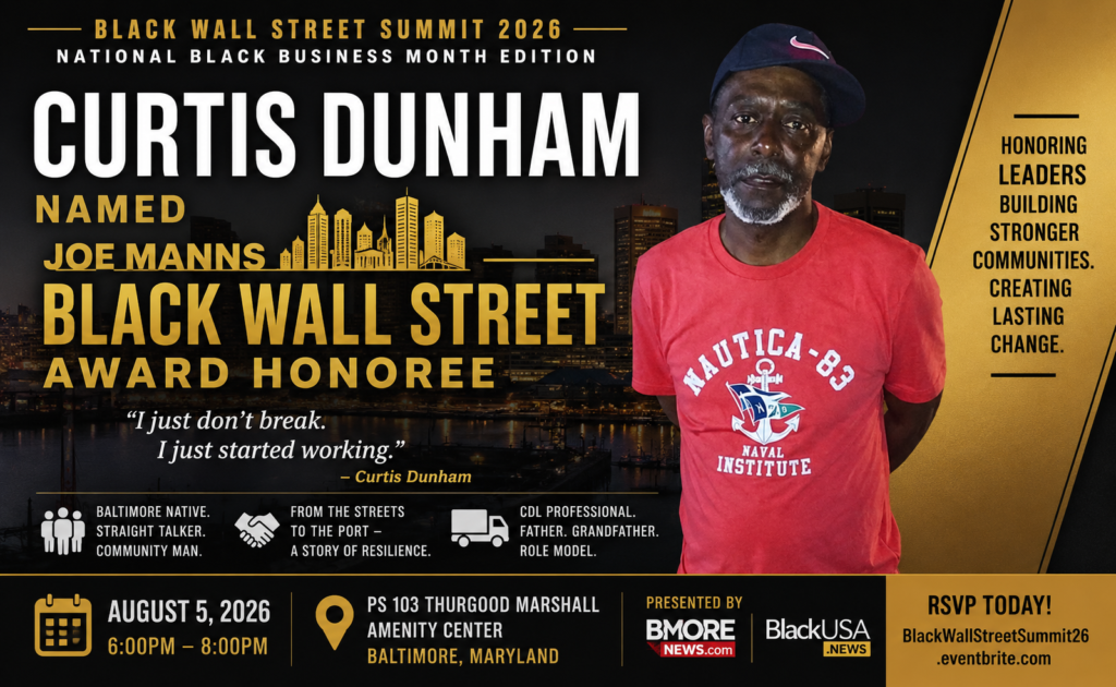 Curtis Dunham Named Joe Manns Black Wall Street Award Honoree