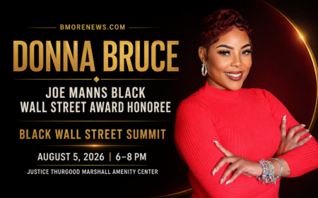 Donna Bruce to Receive Joe Manns Black Wall Street Award for Turning Pain Into Purpose, Aug. 5th at Thurgood Marshall