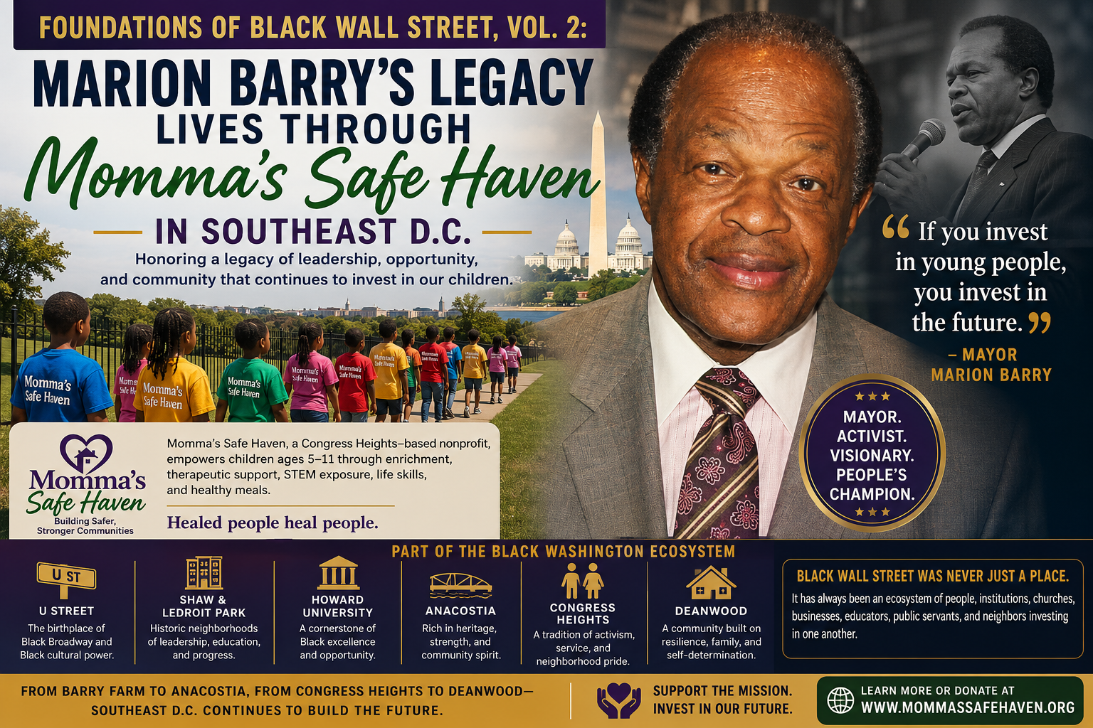 Foundations of Black Wall Street, Vol. 2: Marion Barry’s Legacy Lives Through Momma’s Safe Haven in Southeast D.C.