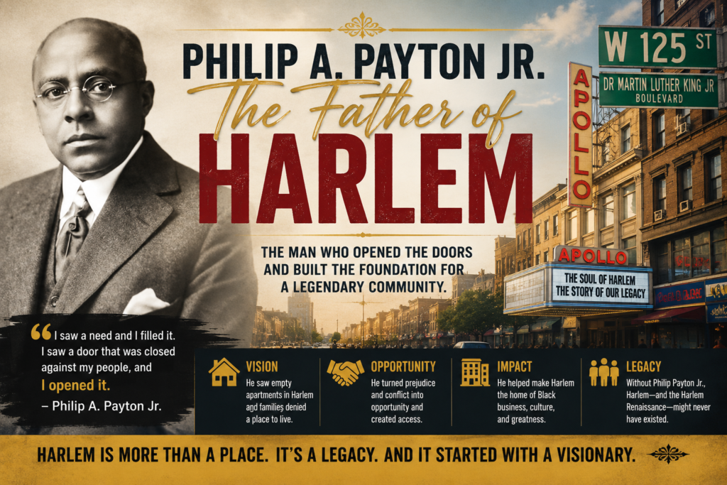 Foundations of Black Wall Street, Vol. 1: The Father of Harlem: Why Every Visitor to Harlem Should Know the Name Philip A. Payton Jr.