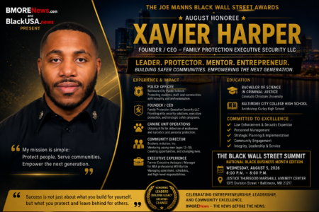 Joe Manns Black Wall Street Award Honors Xavier Harper’s Commitment to Excellence, Family, and Service