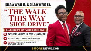 Delray Wylie Jr. and Delray Wylie Sr. Lead Baltimore Citywide Shoe Drive