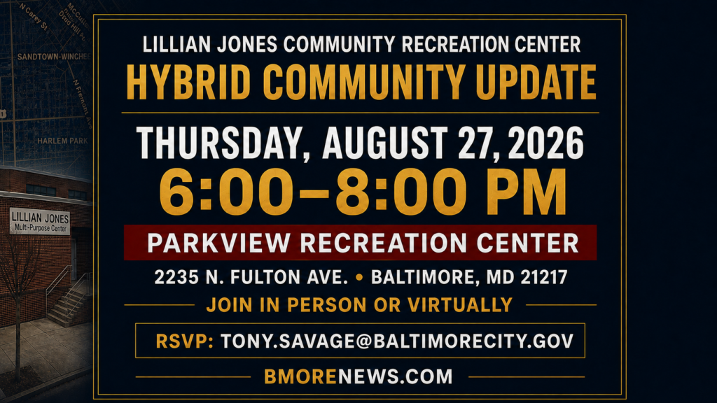 Tonight: Sandtown-Winchester to Help Shape New Lillian Jones Recreation Center