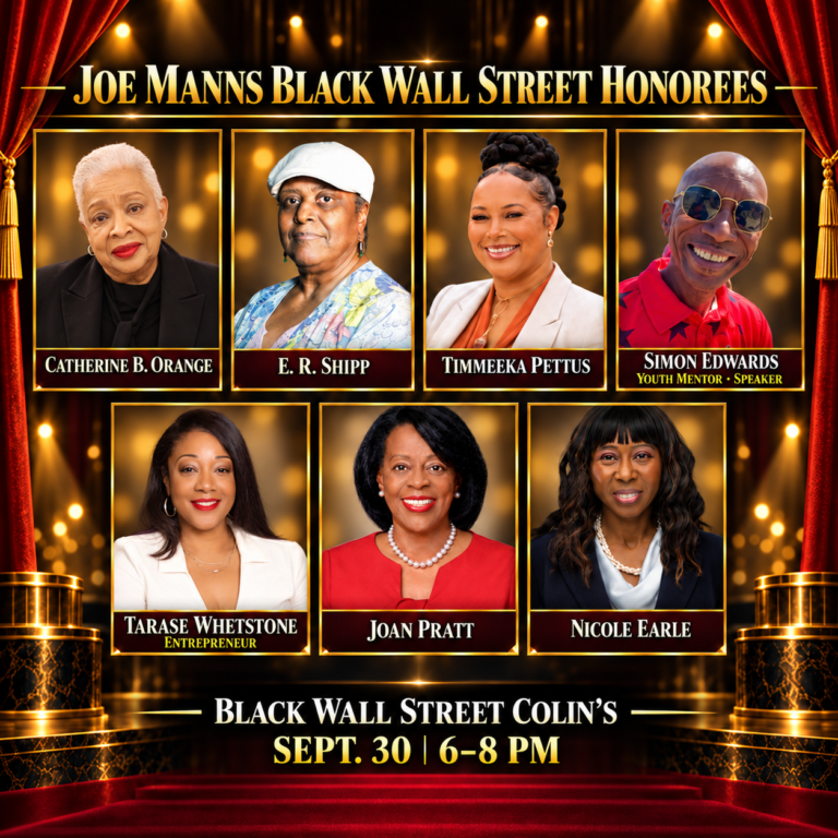 Baltimore Excellence: Area Leaders to Receive Joe Manns Black Wall Street Awards